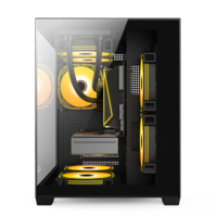 Gabinete de PC para Juegos Meiji A-880P 240, Compacto, Formato MATX, Torres Transparentes de Vidrio, Venta Directa de Fábrica, RGB