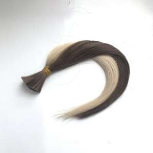 Extensions <span class=keywords><strong>de</strong></span> cheveux humains Emeda Silky Piano Color Blonde with Brown, sans nœuds, en vrac - Product Image 1