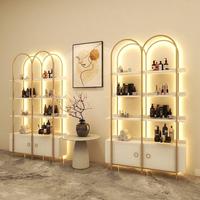 Vitrine de présentation double face personnalisée de luxe avec éclairage LED, durable et facile à nettoyer, marque GZowin