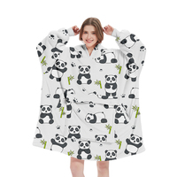 Nouvelle Arrivée Couverture Polaire à Capuche Personnalisée Vache Verte pour Adultes et Adolescents, Longue et Surdimensionnée