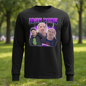 Camiseta de manga larga John Pork con diseño de meme, unisex, talla para adultos - Product Image 3