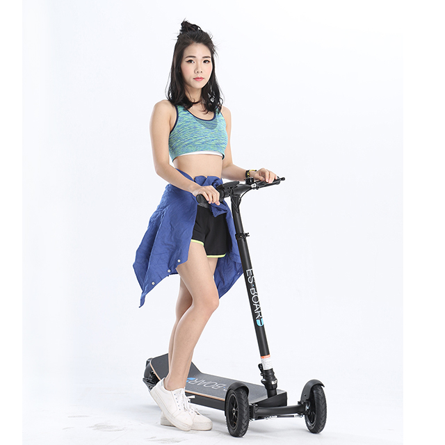 Armazém da ue 500w china barato dobrável adulto 3 kick scooter elétrico de três rodas