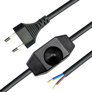Ac Power Cord Cee <b>Plug</b> <b>With</b> Rotary <b>Switch</b> Stripped End 10A PVC Wire Home Appliance Use - Product Image 2