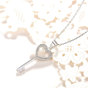 Regalo di Moda Personalizzato, Ciondolo <span class=keywords><strong>Portachiavi</strong></span> in <span class=keywords><strong>Argento</strong></span> Sterling <span class=keywords><strong>925</strong></span> con Zirconi, Placcato in Rodio e Oro - Product Image 6