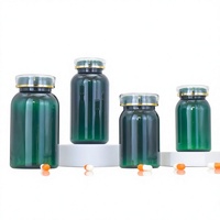 Flacon d'emballage pour compléments alimentaires en PET, 275 ml, à épaule ronde, vert, en plastique de qualité alimentaire, pour produits pharmaceutiques