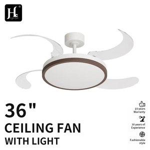 Ventilateur de plafond LED invisible rétractable de haute qualité, personnalisable, pour l'intérieur, 42W, 42 pouces, ABS, 4 pales, avec télécommande - Product Image 2