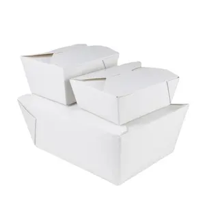 Hochwertiger Imbiss behälter Verpackung Kraft Einweg-Papier box Takeout Food Box