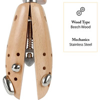 Support de chaussure réglable en bois massif avec extension en hêtre peint