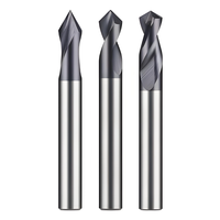 Foret de centrage et fraise à chanfreiner en carbure de tungstène, double usage, angles 60/90/120 degrés, personnalisable OEM/ODM pour CNC de haute précision