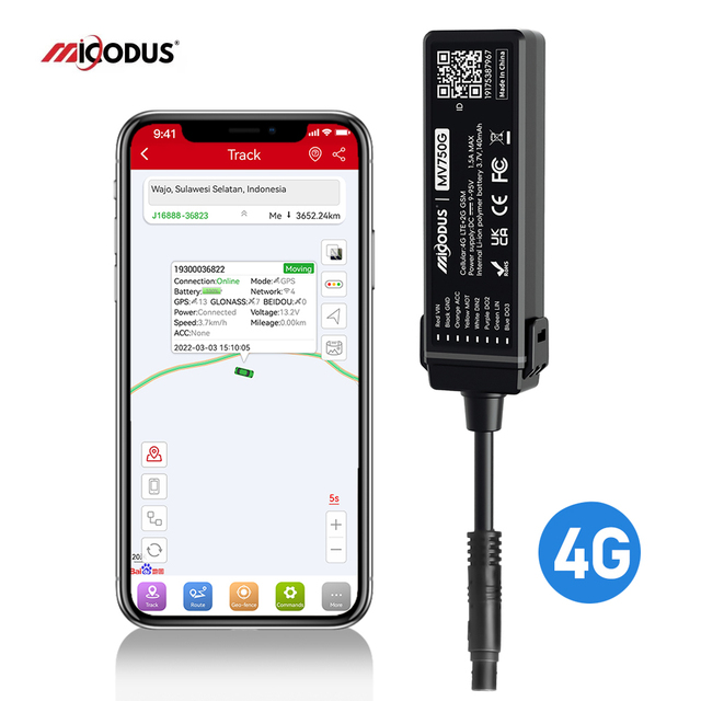 MiCODUS MV750G Remote Door Lock Vehicle Motorcycle Gps Device Anti Jammer Fuel Cut 4G Car Tracker Gps Waterproof Tracking Device