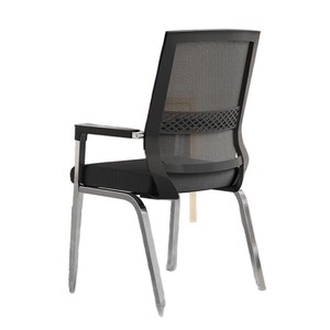 Silla de Conferencia de Malla, 48 cm de Ancho, Silla de Oficina Ergonómica, Patas de Acero, Silla para Reuniones - Product Image 4