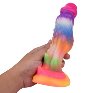 YOCY Colorful Luminous Silicone Artificial Dildo Female <b>Masturbation</b> Device Adult Sex Products - Product Image 1