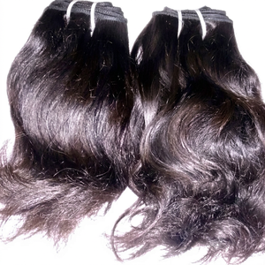Cheveux bruts. Cheveux humains indiens doux et lisses. Meilleure vente de cheveux ondulés indiens non transformés - Product Image 1