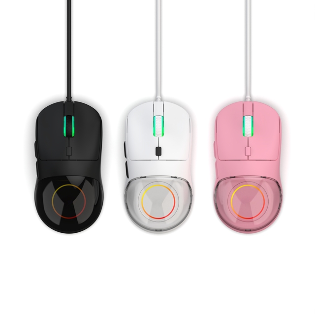 2025 New Transparent Illuminated Wired Gaming Mouse 6D