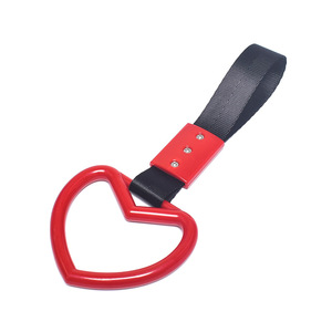 JDM Auto Parts Tsurikawa Rings Heart Shaped Car <strong>Handle</strong> <strong>Straps</strong> Drift Charm Rear Bumper Warning Ring Decor Subway <strong>Bus</strong> - Product Image 3