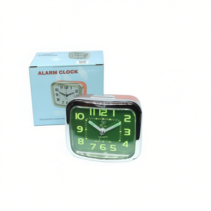 Alarm <b>Clock</b> Quartz Green Face Silent <b>Desk</b> <b>Clock</b> For Home Office Use - Product Image 2