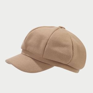 Autumn Winter Women's Beret Newsboy Hat Character <b>Small</b> Octagonal Warm 8 Panels Beret - Product Image 5