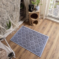 Tapis de litière pour chat en PVC léger, moderne et imperméable, écologique, avec motif rayé, pour attraper les excréments des animaux