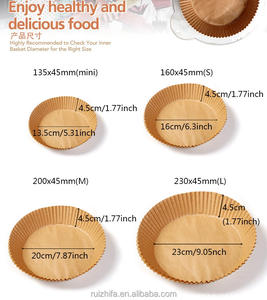 Papel de Hornear Antiadherente Sin PFAS para Freidora de Aire, 200 Hojas de 8 y 6.<span class=keywords><strong>5</strong></span> Pulgadas, Papel de Hornear Recubierto para Uso Doméstico - Product Image 3