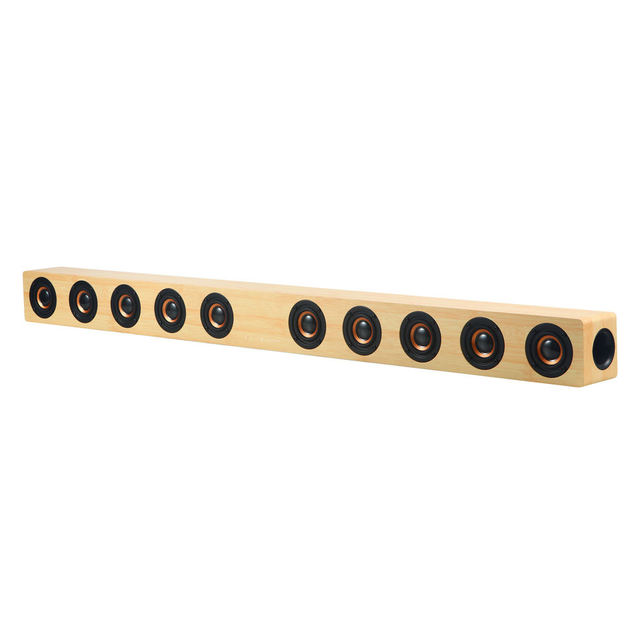 D90+ Retro Wooden 36W BT Speaker Portable SoundBar HiFi 3D Stereo Home Theater Desktop Wireless Sound Subwoofer wood