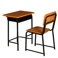Fabricants de bureaux et chaises en acier tubulaire pour l'exportation, bureaux et chaises fixes individuels pour les études des étudiants