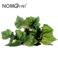 NOMOY PET Feuille de vigne artificielle verte de haute qualité pour reptiles, tiges souples et pliables, plantes artificielles décoratives, vignes NFF-11