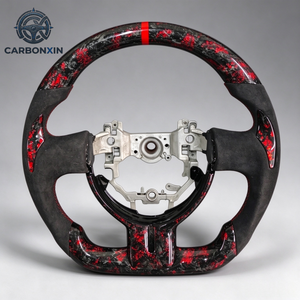 Volant sport en fibre de carbone forgée avec poignées chauffantes en cuir personnalisées et écran LED pour Toyota GR86 GT86 86 2017 2020 2012 - Product Image 1