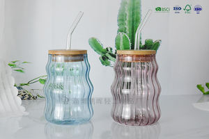 Tasse <span class=keywords><strong>en</strong></span> <span class=keywords><strong>verre</strong></span> borosilicaté côtelé coloré pour boissons Conception de <span class=keywords><strong>gourde</strong></span> <span class=keywords><strong>en</strong></span> forme de nuage pour bière café glacé jus Soda <span class=keywords><strong>thé</strong></span> - Product Image 6