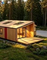 Unité de logement modulaire LGS en acier léger, design européen, étanche, type « Granny Flat », cabane préfabriquée pour Airbnb et complexes hôteliers