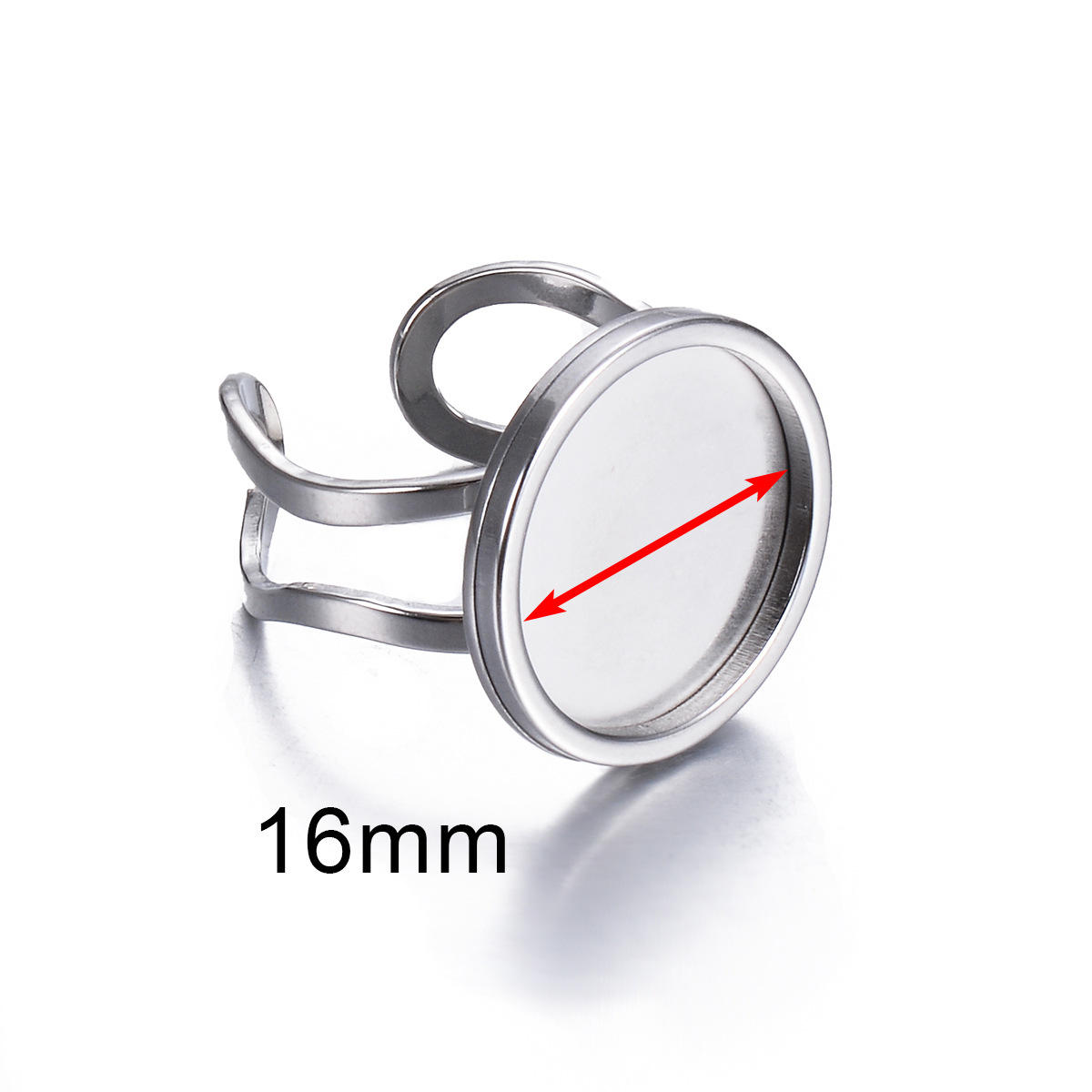 Couleur acier, intérieur 16mm rond