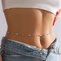 Simple or taille chaîne plage Bikini mode corps bijoux accessoires pour femmes et filles perle ventre corps chaînes
