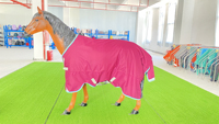 Couverture d'hiver imperméable personnalisée en gros pour chevaux, couverture d'écurie avec rembourrage en coton, produits équestres