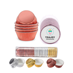 1000 pz/pacco personalizzato colorato <span class=keywords><strong>pasticceria</strong></span> Chef Boutique oro carta cioccolato tartufi caramelle tazze ondulate lamina metallica fodere per Cupcake - Product Image 4