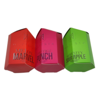 Boîte en papier hexagonale pliable de luxe recyclable avec laminage mat et gaufrage 16pt/18pt pour l'emballage de parfums et de crèmes pour le visage