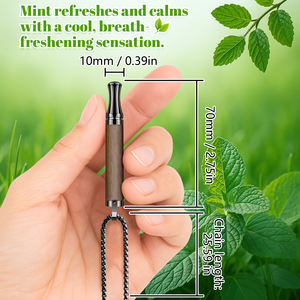 नया अपसंपीड़न उपहार स्टेनलेस स्टील हार आकर्षण ध्यान चिंता राहत श्वास हार - Product Image 3