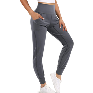 Nuevo diseño personalizado marca y logotipo mujeres Joggers con bolsillos pantalones de salón para Yoga entrenamiento correr pantalones de chándal para mujeres - Product Image 5