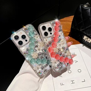 Étui de téléphone à paillettes de fleur Bling de luxe pour <span class=keywords><strong>iPhone</strong></span> 16 Pro Max accessoires de téléphone de luxe en plastique poignée de téléphone pour <span class=keywords><strong>iPhone</strong></span> 16 - Product Image 2