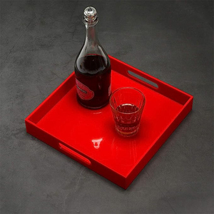 Tùy Chỉnh Bền <span class=keywords><strong>Acrylic</strong></span> Phục Vụ Khay Cho Cà Phê Ăn Sáng Trà Sử Dụng Hàng Ngày-Nhà Máy Trực Tiếp - Product Image 4