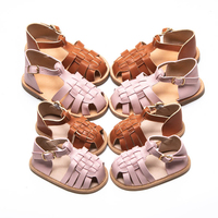 Pabrik Babyhappy Grosir Sepatu Kulit Bayi Perempuan Usia 1 Tahun, Anti Selip, Sol Lembut, Ringan, Tali Gesper, Untuk Luar Ruangan