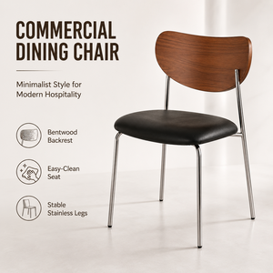 Sedia Cafe Grade in Rovere Affumicato, con Schienale Curvo e Seduta Liscia in Ferro Carbonizzato su Gambe in Nichel per Wonton House e <span class=keywords><strong>Kaya</strong></span> Corner - Product Image 2