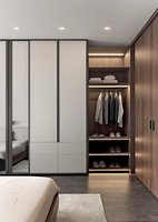 Armoire de rangement moderne de luxe autoportante pour chambre à coucher, avec tiroirs et vitrine, personnalisable, pour salle de sport, amovible