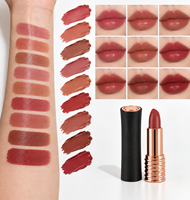 Rouge à lèvres cosmétique en velours mat, haute pigmentation, longue tenue, lisse, étiquette privée, logo personnalisé, vente en gros pour les marques de beauté