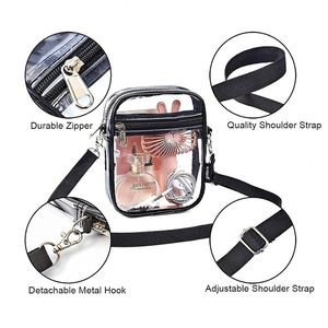 Bolso Bandolera Transparente de PVC Personalizado, Grosor de 40s, Diferentes Colores, Portátil, con Cierre - Product Image 2