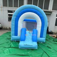 Petite maison de saut gonflable avec toboggan Château gonflable pour enfants Certifié CE Capacité de 300 kg Installation facile