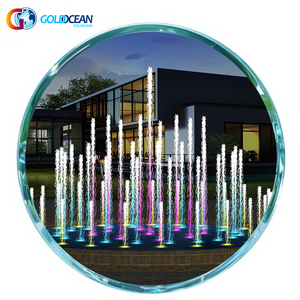Fontaine musicale dansante pour piscine extérieure de 3,6 m de diamètre avec buses en acier inoxydable - Product Image 1