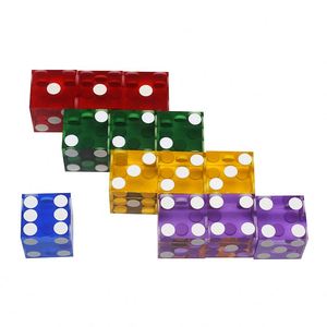 Dés de jeu transparents en acrylique à angle droit de 19 mm, personnalisables avec logo, accessoires de bureau pour jeux - Product Image 1