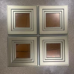ZJ haute qualité 50*50cm PVC miroir or 3d panneau mural blanc 3D géométrique étanche à l'<span class=keywords><strong>humidité</strong></span> - Product Image 5