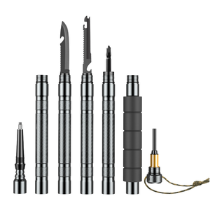 Bastone <span class=keywords><strong>da</strong></span> <span class=keywords><strong>Trekking</strong></span> Tattico Multifunzionale in Lega di Alluminio di Alta Qualità con Altezza Regolabile e Bussola - Product Image 5