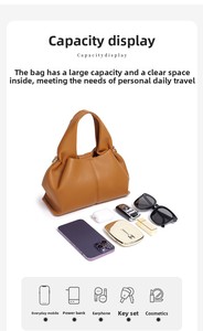 <span class=keywords><strong>Sac</strong></span> à main en cuir PU de style français, texture nuage, minimaliste, <span class=keywords><strong>bandoulière</strong></span> unique, <span class=keywords><strong>sac</strong></span> à main pour <span class=keywords><strong>femme</strong></span>, <span class=keywords><strong>sac</strong></span> de tous les jours - Product Image 3