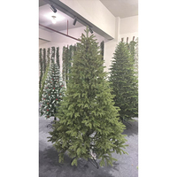 Sapin de Noël artificiel ignifuge en PE écologique avec support en fer robuste et base métallique